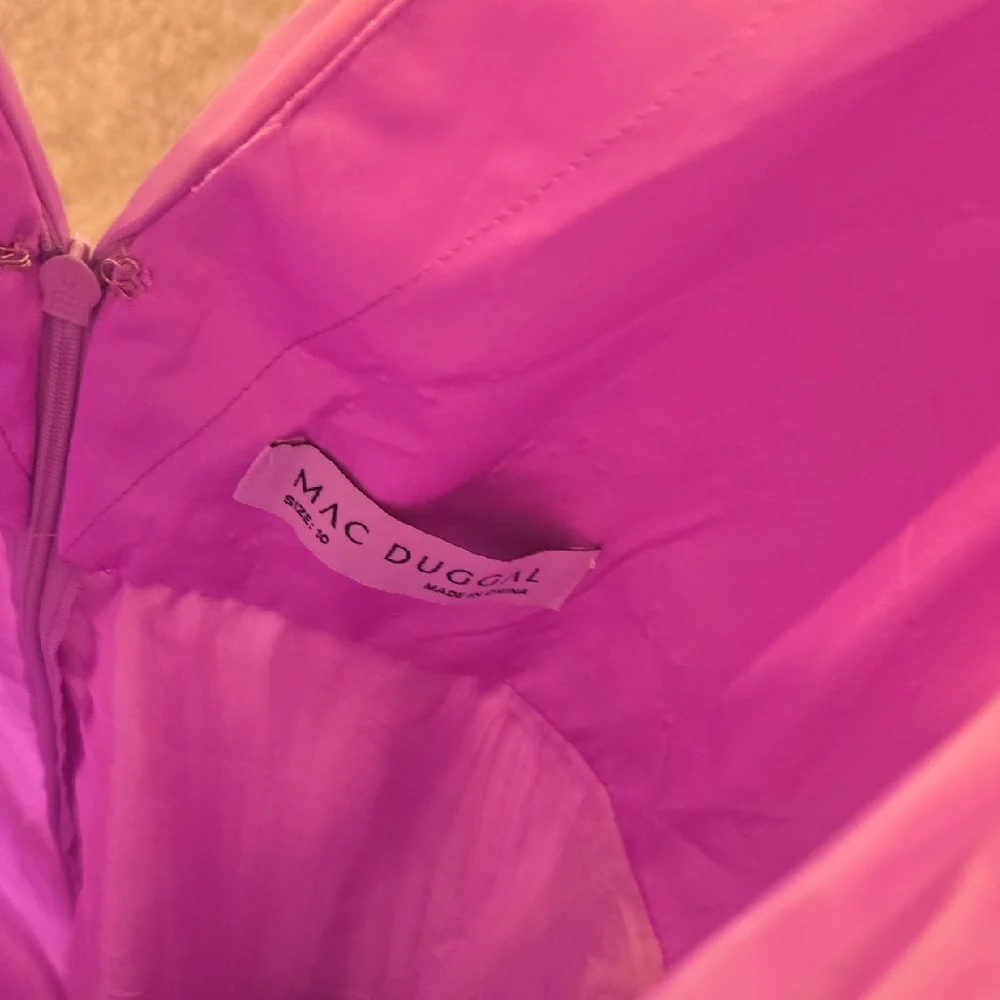 NWT Mac Duggal Lavender Ruffle Maxi Dress - Picture 11 of 15